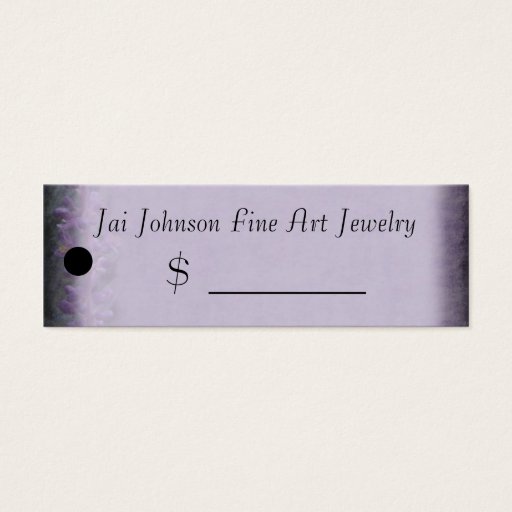 Customizable Merchandise Price Tags (Lavender) Business Card Template