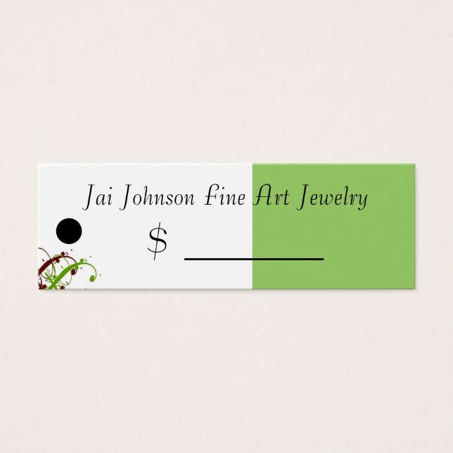 Merchandise Price Tags (Olive Green/Red) (Front)