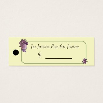Merchandise Price Tags (purple Flowers) by jaisjewels at Zazzle