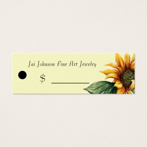 Merchandise Price Tags (Sunflower) Business Card Template