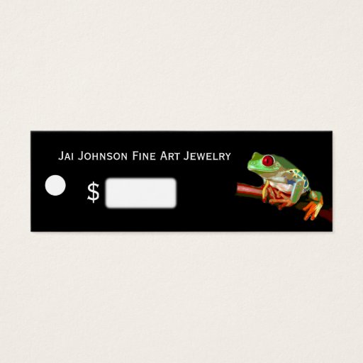 Customizable Merchandise Price Tags (Tree Frog) Business Card