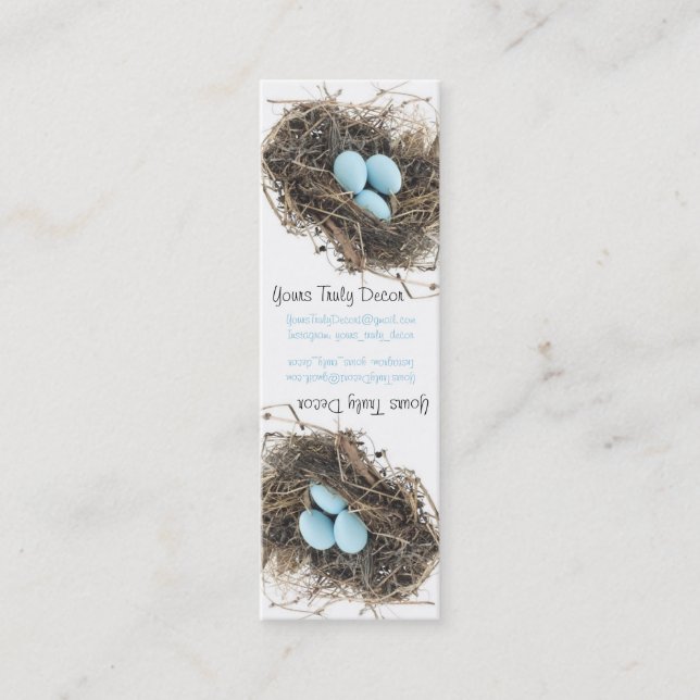 Merchandise Tag, White Mini Business Card (Front)