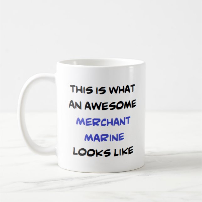 merchant marine, awesome coffee mug (Left)