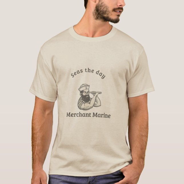 Merchant Marine "Seas The Day" T-Shirt (Front)