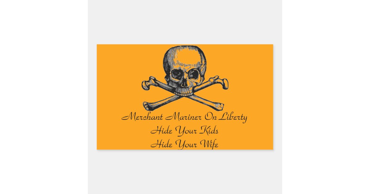 Merchant Mariner Warning Sticker | Zazzle