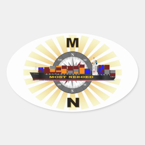 MERCHANT NAVY OVAL STICKER