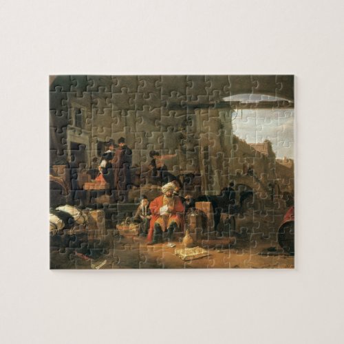 Merchants from Holland and the Middle East trading Jigsaw Puzzle