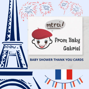 Merci! Baby Shower Thank You Cards