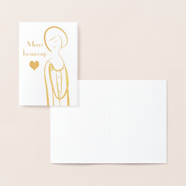 Merci beaucoup French girl Foil Card (Display)