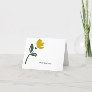 merci beaucoup! letterpress thank you card