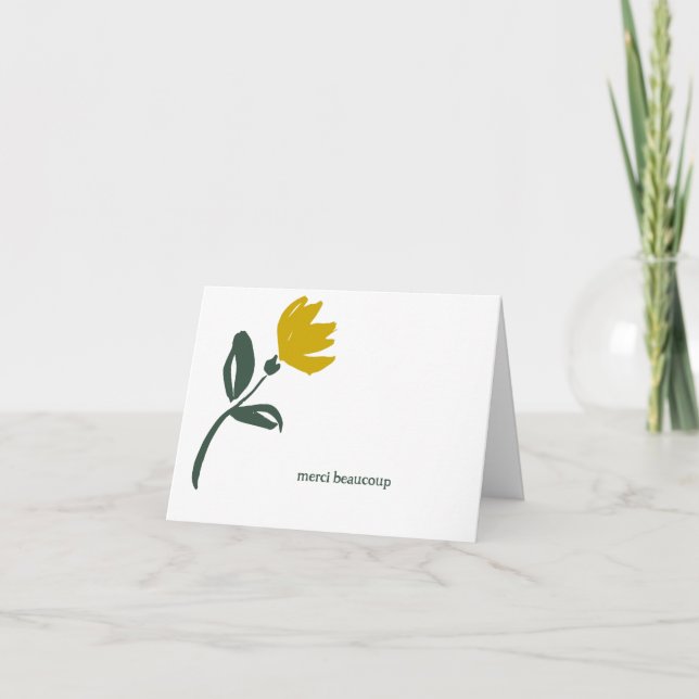 merci beaucoup! letterpress thank you card (Front)