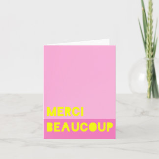 Merci Beaucoup Letterpress Thank You Card