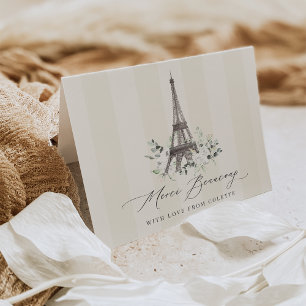 Merci Beaucoup Paris Baby Shower Letterpress Thank You Card