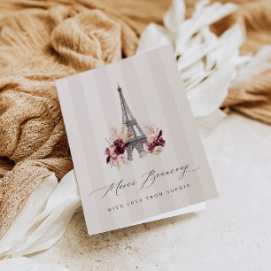 Merci Beaucoup Paris Baby Shower Letterpress Thank You Card