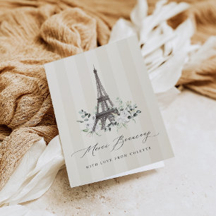 Merci Beaucoup Paris Bridal Shower Letterpress Thank You Card