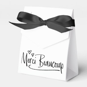 "Merci Beaucoup" Paris Doodle Sketch Baby Shower Favor Boxes
