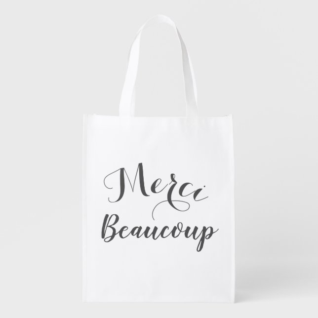 Merci Beaucoup  Reusable Tote (Front)