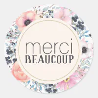 Merci Beaucoup Sticker, Zazzle in 2023