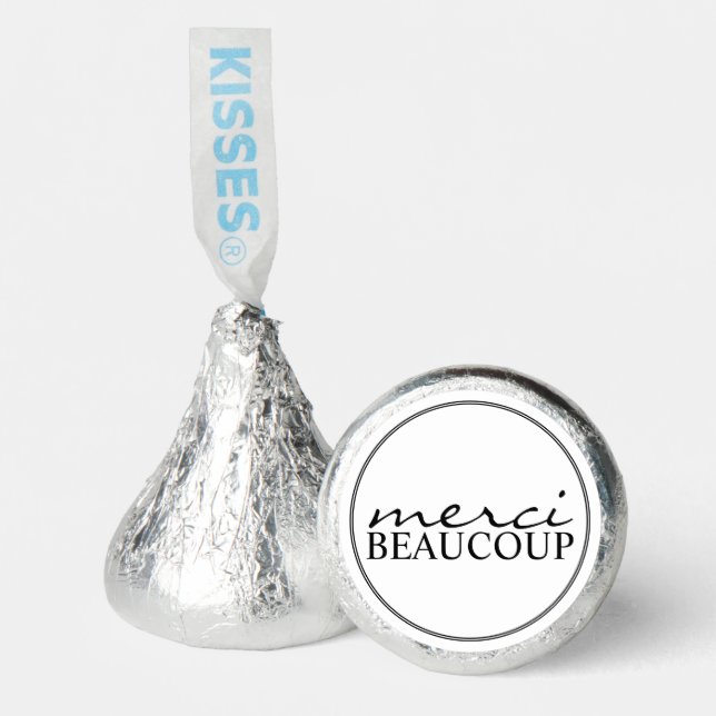 Merci Beaucoup Thank You Very Much French Party Hershey®'s Kisses® (Front)