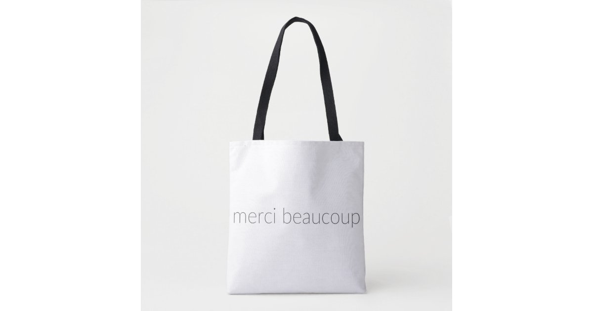 Merci Beaucoup French Slogan Tote Bag