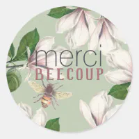 French Thank You So Much Merci Beaucoup Classic Round Sticker