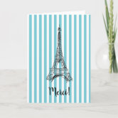 Merci Tote Bag Eiffel Tower Minimalist Design Paris Lovers 