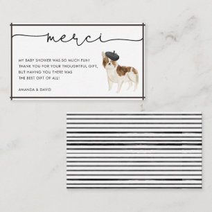 Merci French Bulldog Baby Shower Thank You Enclosu Enclosure Card
