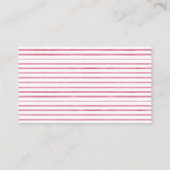 Merci French Pink Girl Baby Shower Thank You Card  (Back)