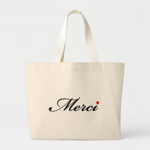 HATIART Canvas Tote Bag Words Merci Paris Amour France Bonjour French Ink  Reusable Shoulder Grocery Shopping Bags Handbag