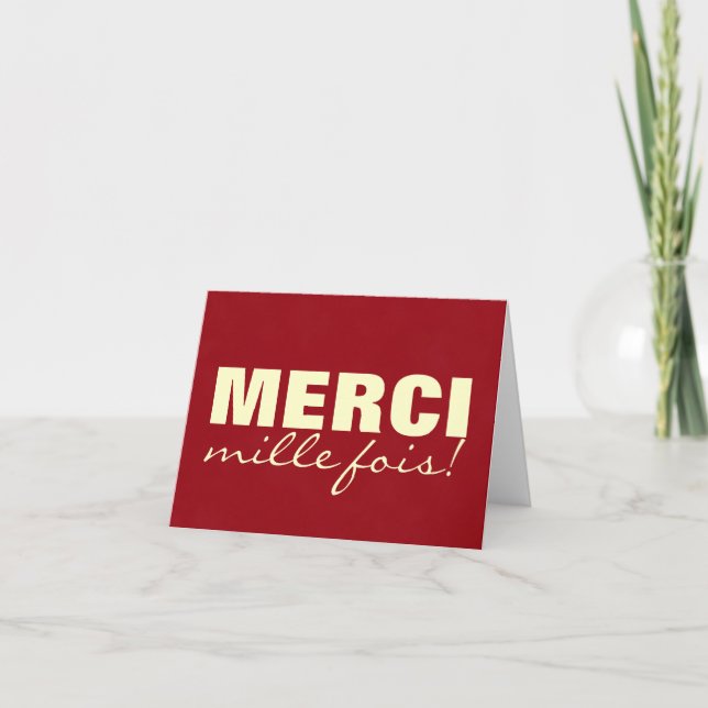 MERCI mille fois! Thank You Card (Front)