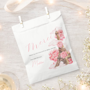 Merci Paris Bridal Shower Thank You Favor Bag
