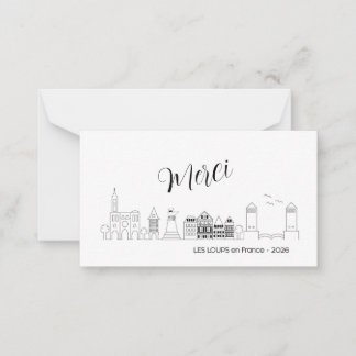 Merci SRFACS Chess Team Note Card