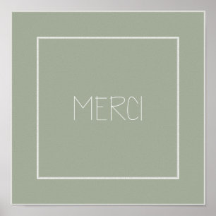 MERCI - Thank You - French Poster