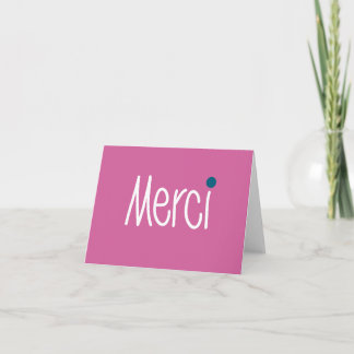Merci Thank you Note Card