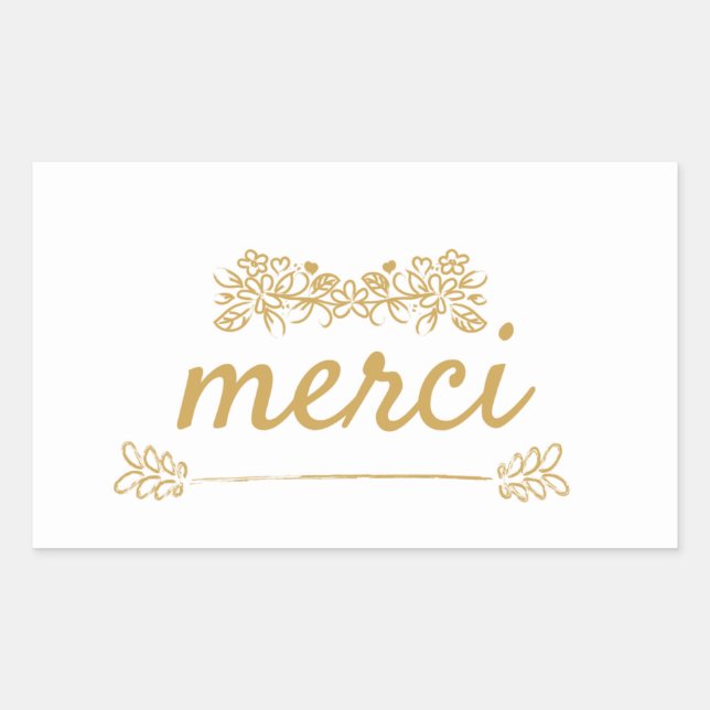 Merci Thank you Sticker (Front)