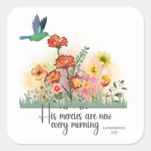 Mercies New Every Morning Square Sticker