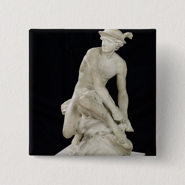 Mercury Attaching his Winged Sandals, 1744 Button (Front)