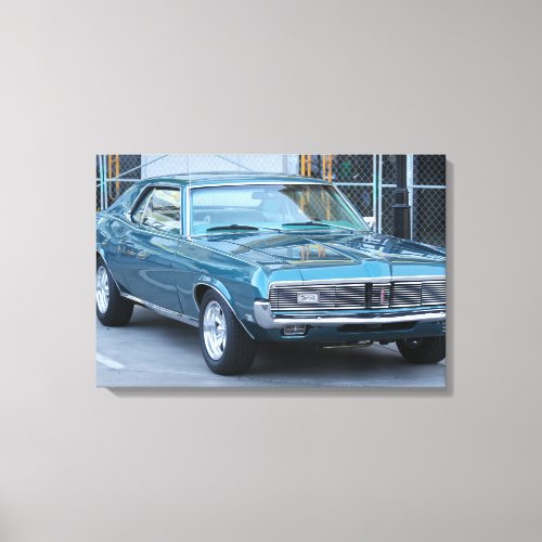 Mercury Cougar Classic car stretched canvas print