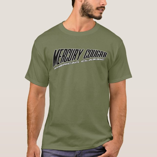 Mercury Cougar - Slanted Design American Classic T-Shirt (Front)