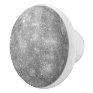 Mercury Craters Solar System Planet Virgo Moon Ceramic Knob