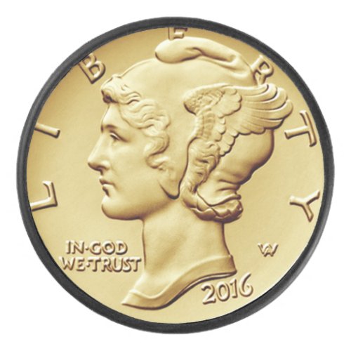 Mercury Dime Centennial Gold Coin Image    Hockey Puck