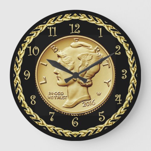 Mercury Dime Centennial Gold Coin Image    Large Clock