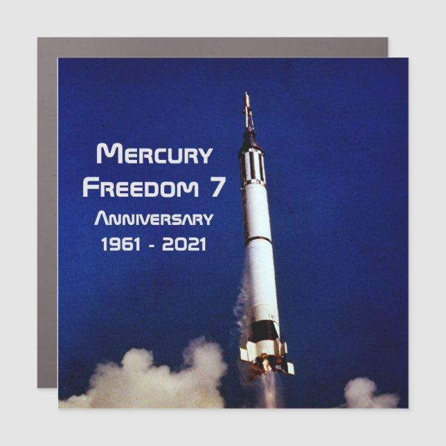 Mercury Freedom 7 -  60th Anniversary Car Magnet (Front)