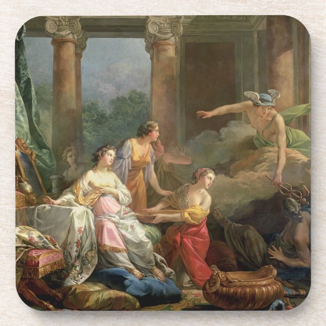 Mercury, Herse and Aglauros, 1763 (oil on canvas) Beverage Coaster (Front)