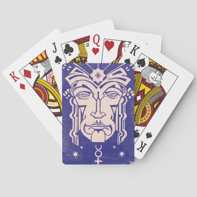 Mercury Messenger of Gods Greek Mythology Blue Poker Cards (Back)