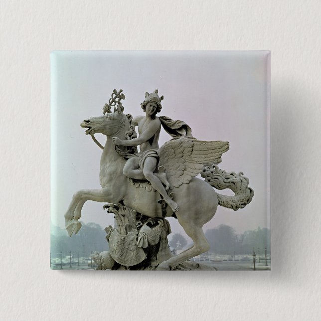 Mercury on Pegasus  1701-02 Pinback Button (Front)