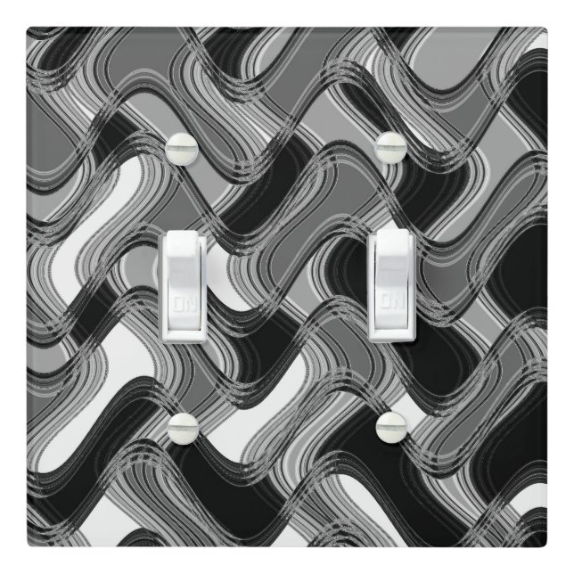 Mercury & Sable Double Toggle Light Switch Cover (In Situ)