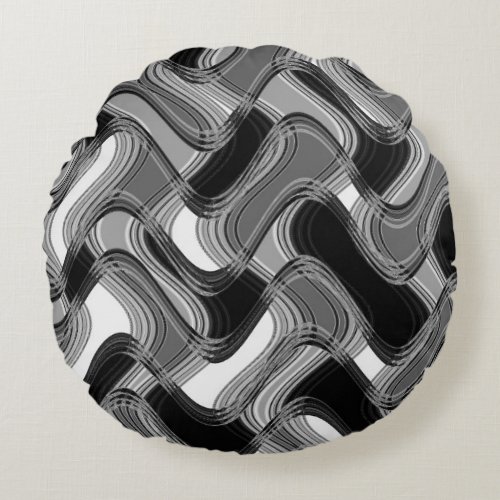 Mercury  Sable Round Throw Pillow