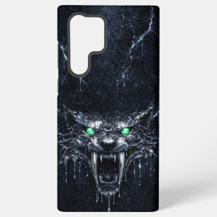 Mercury Sabretooth Green Emerald Eyes Glacial  Samsung Galaxy S22 Ultra Case