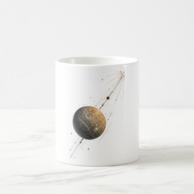 Mercury Scorched Transit Celestial Planet Mug (Center)